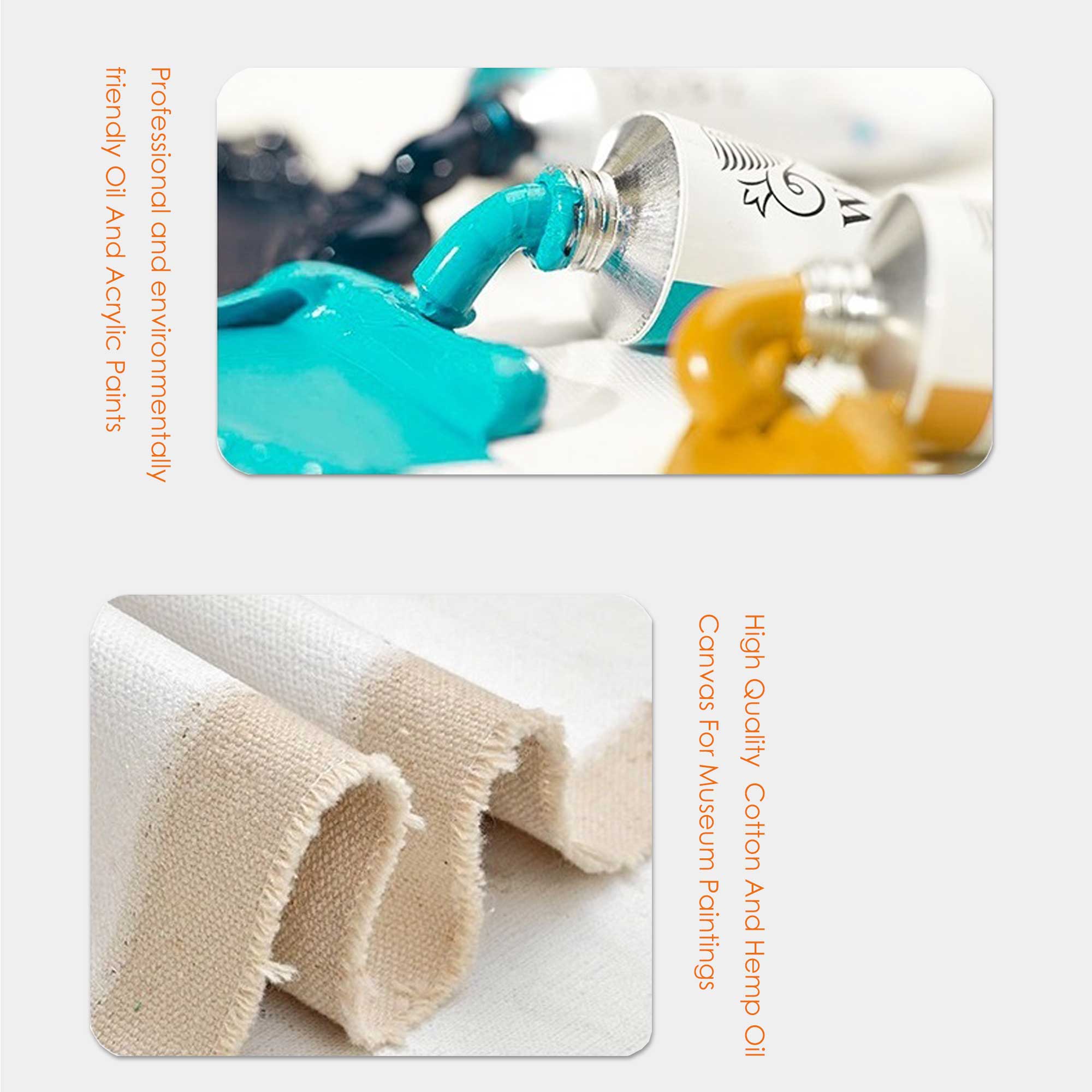 Terracotta Split - Orange Wall Art White Textured Minimalist Canvas