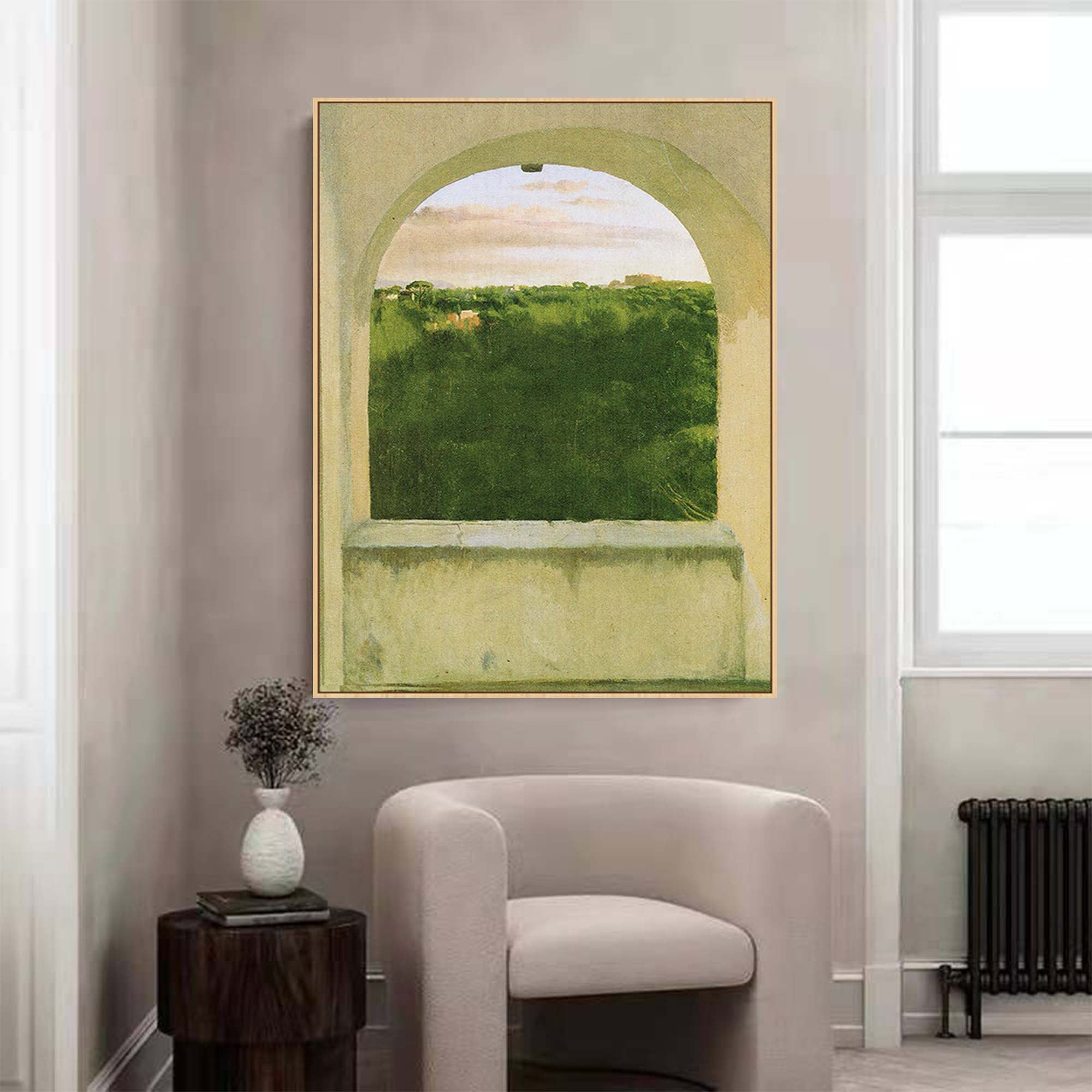 Tuscan Window - Vintage Wall Art Landscape Painting