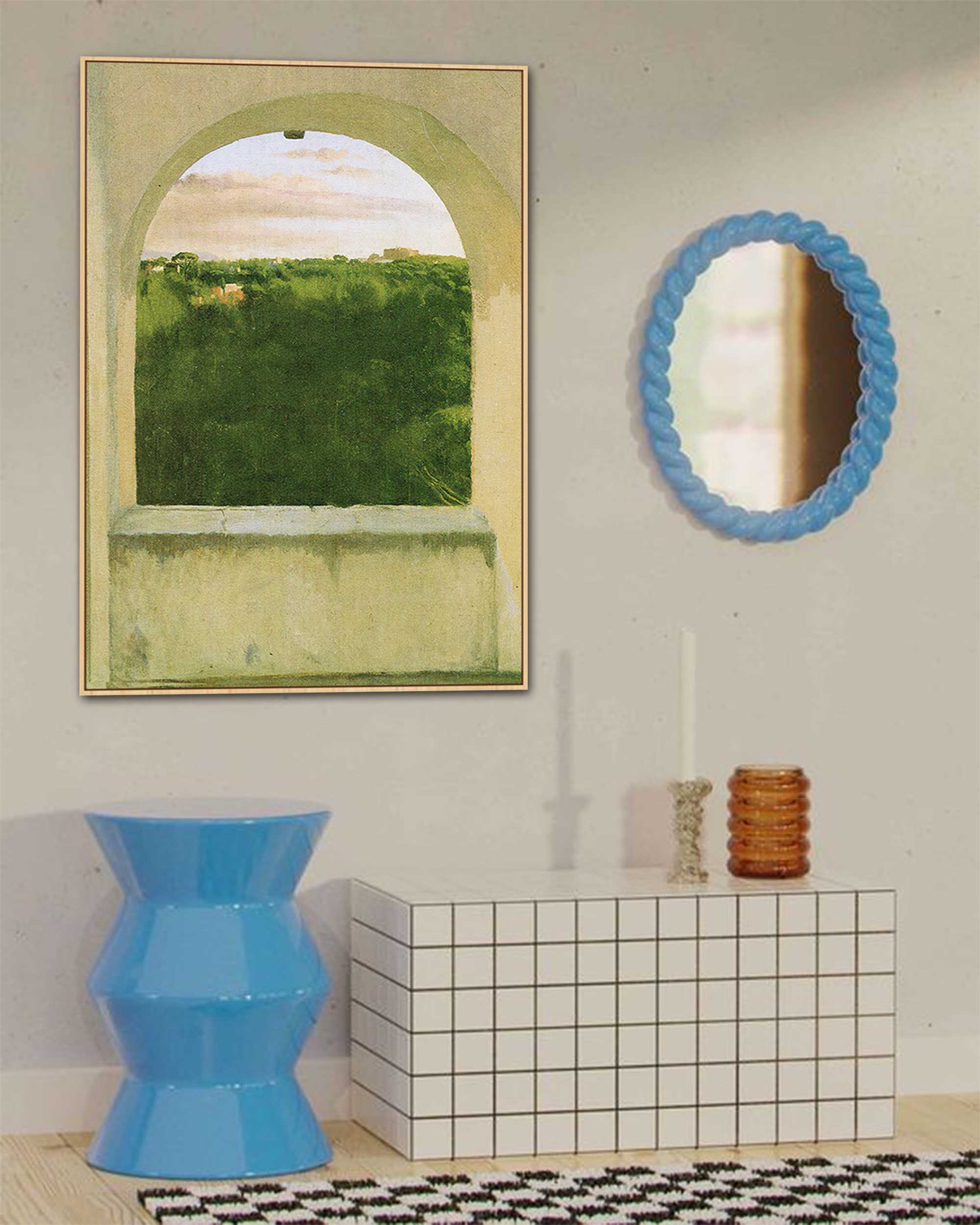 Tuscan Window - Vintage Wall Art Landscape Painting