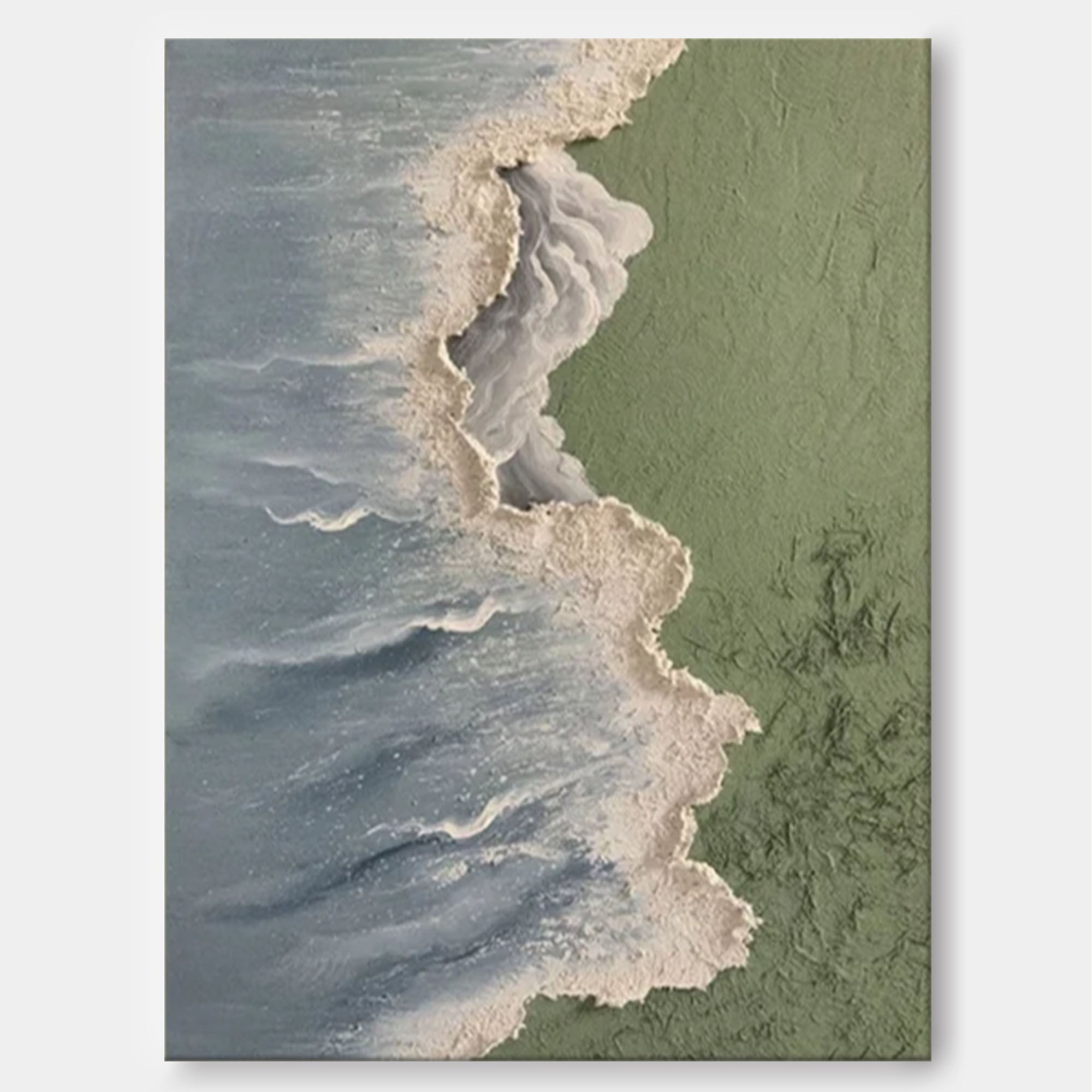 Coastal Relief - Ocean Wall Art 3D Textured Beach Canvas