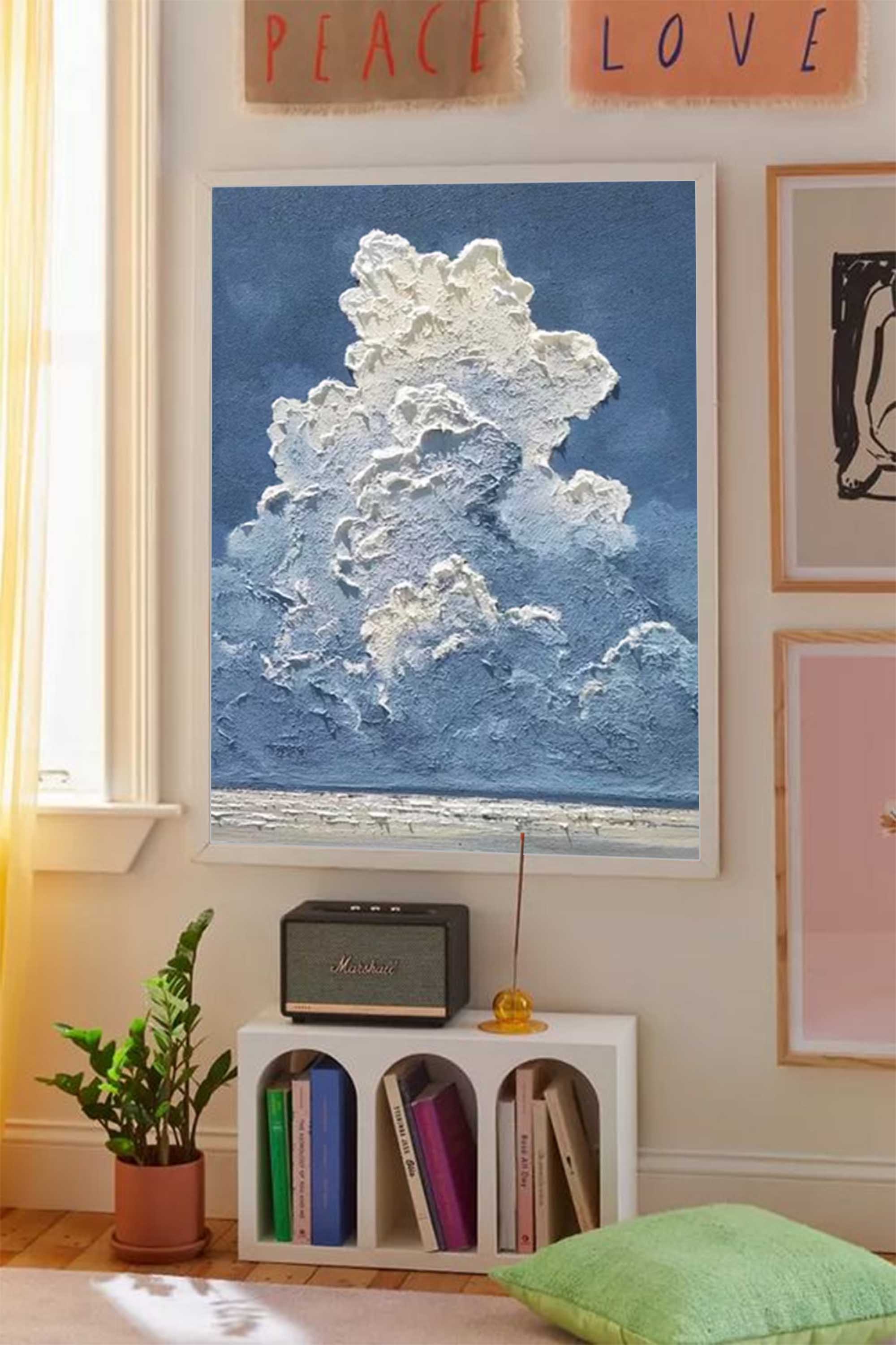 Cumulus - Sculptural Cloud 3D Wall Art Textured Canvas