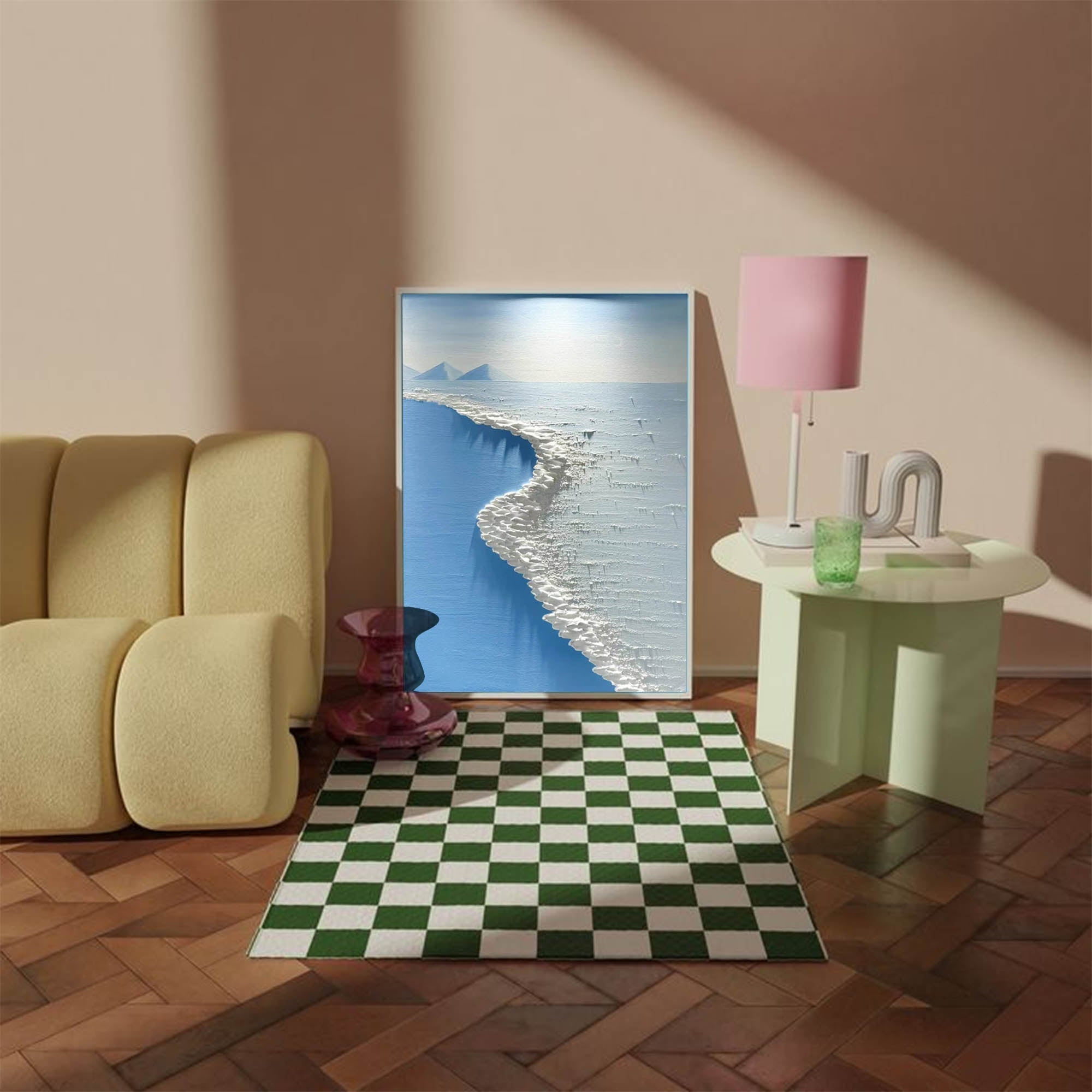Arctic Shore - White Textured Wall Art 3D Coastal Painting