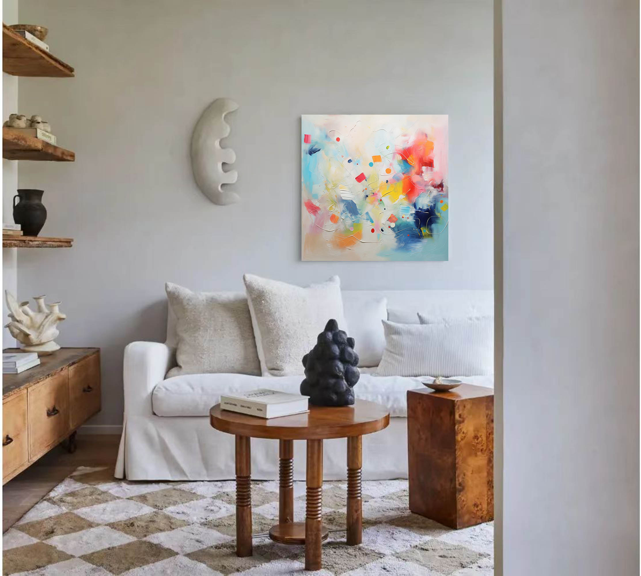 Joyful Chaos - Contemporary Abstract Art Painting, Colorful Modern Art