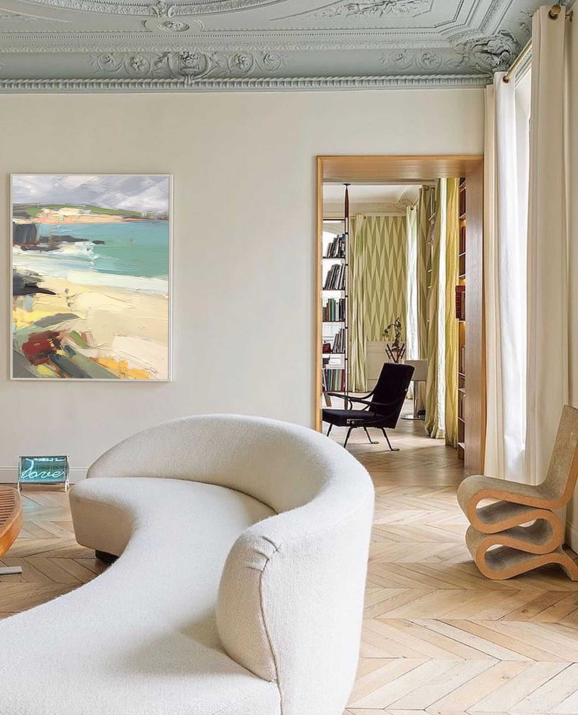 Coastal Texture - Abstract Seascape Wall Art Oil Painting