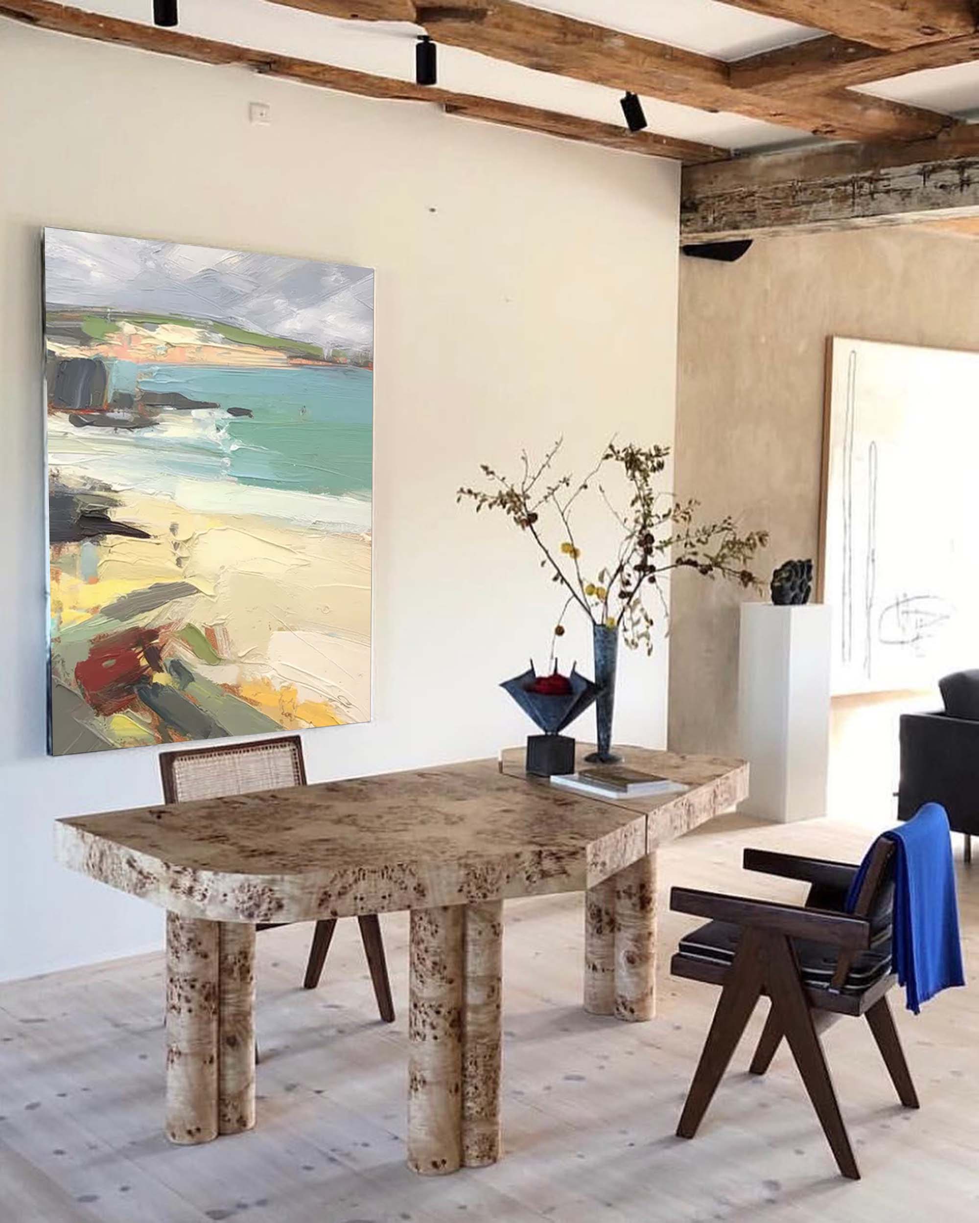 Coastal Texture - Abstract Seascape Wall Art Oil Painting