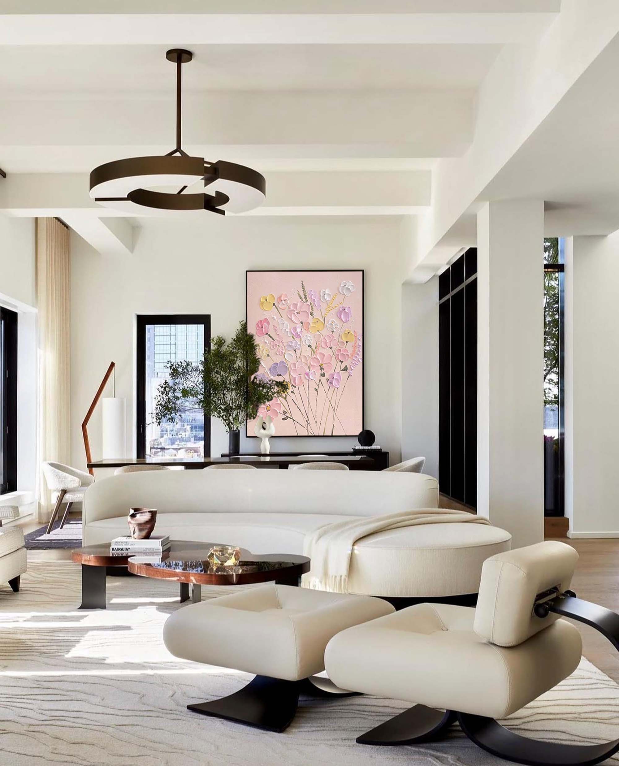 Pastel Garden - 3D Textured Pink Floral Wall Art Painting