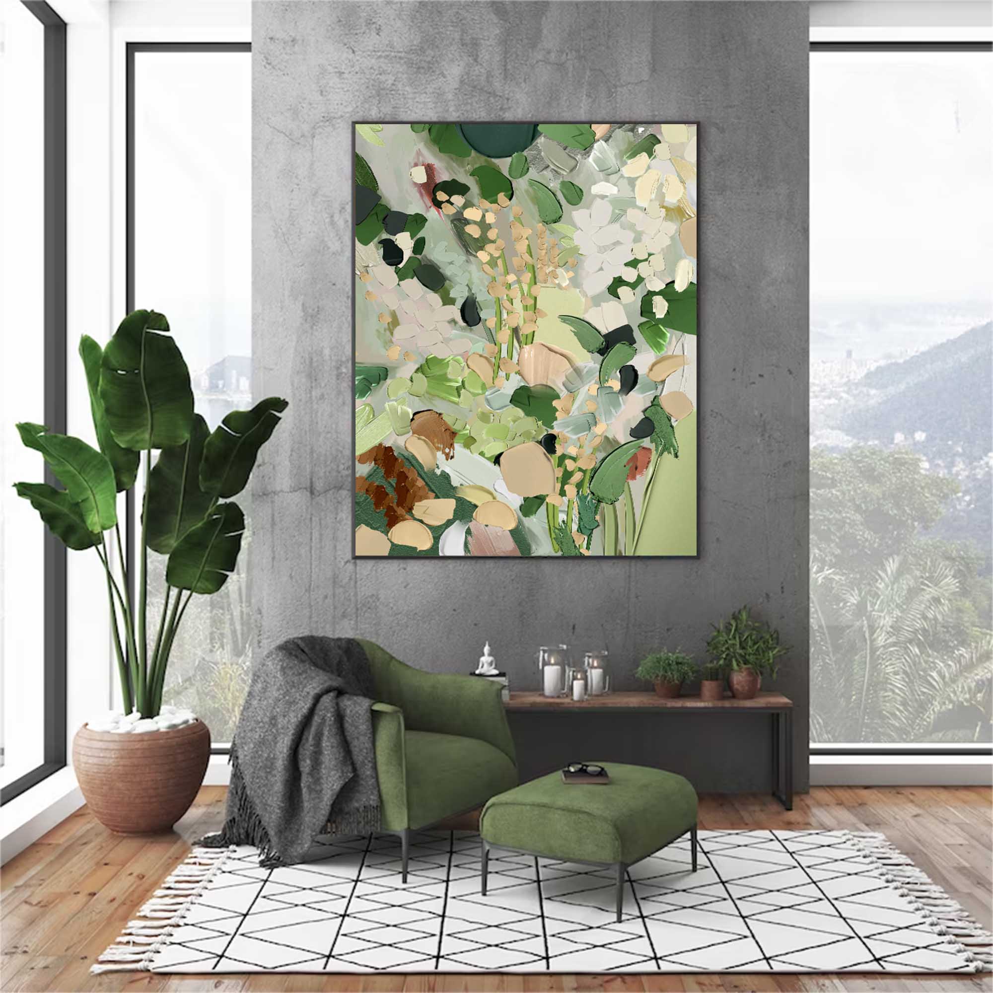 Abstract Canvas Art #AB095