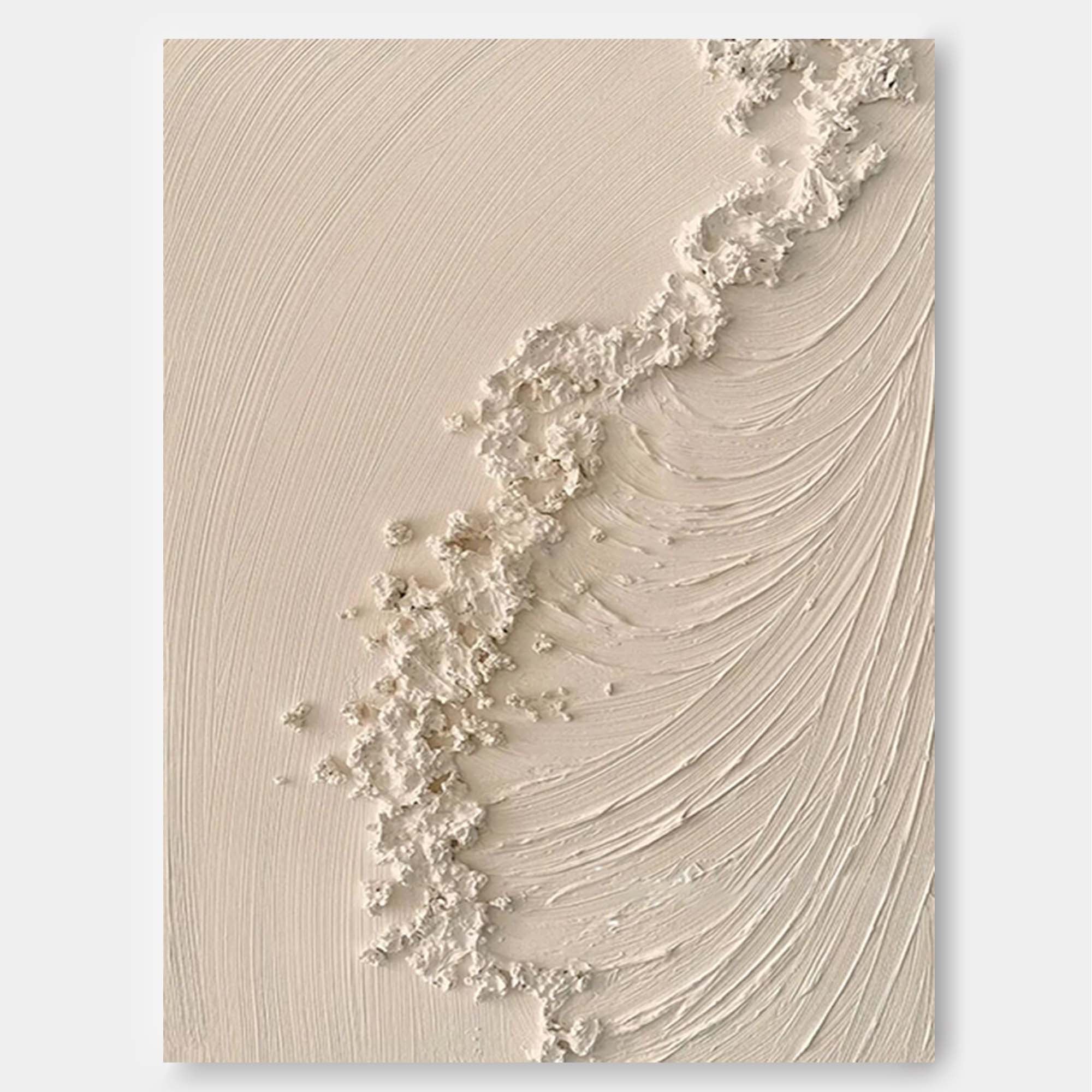 Zen Coast - Textured Beige Minimalist Wabi Sabi Wall Decor
