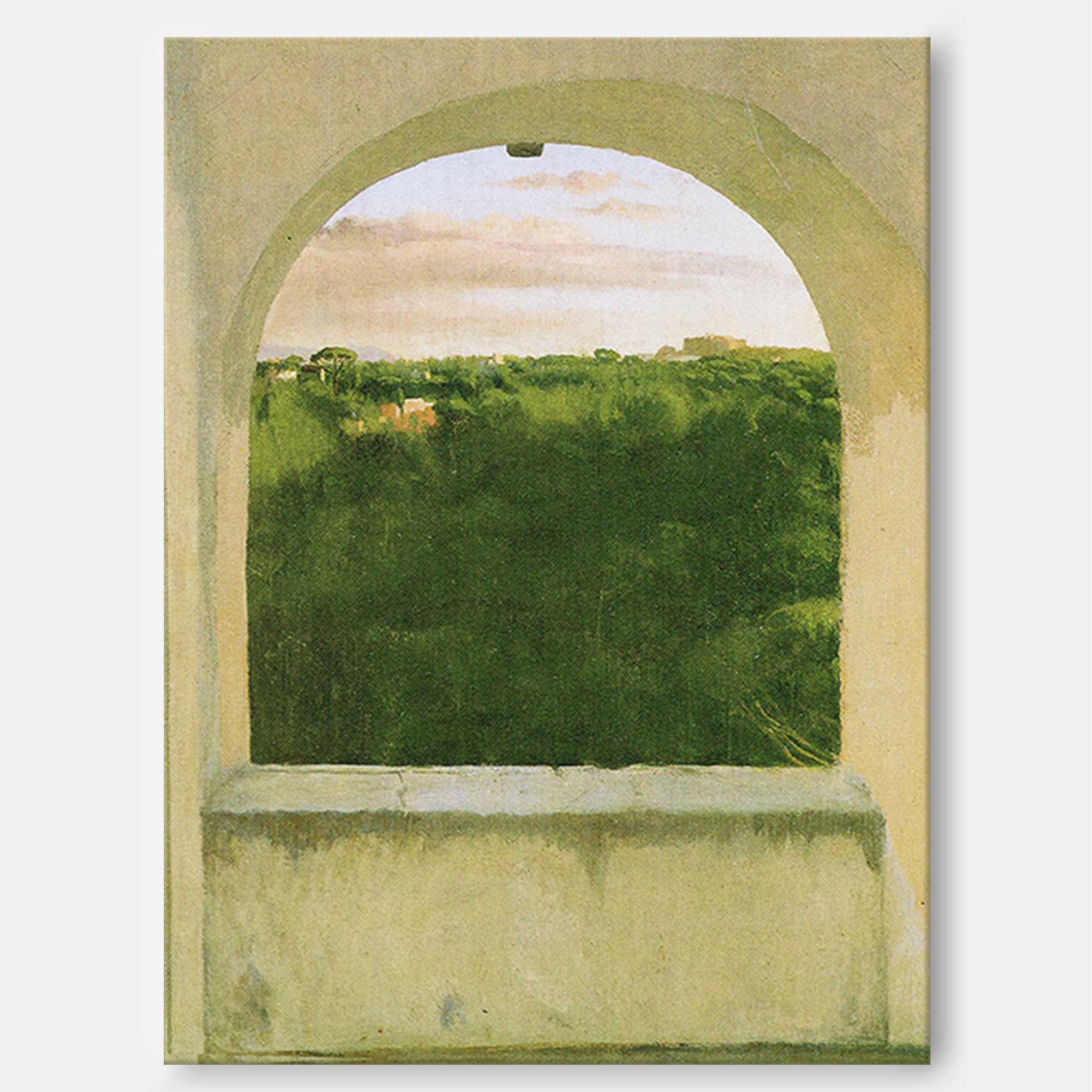 Tuscan Window - Vintage Wall Art Landscape Painting