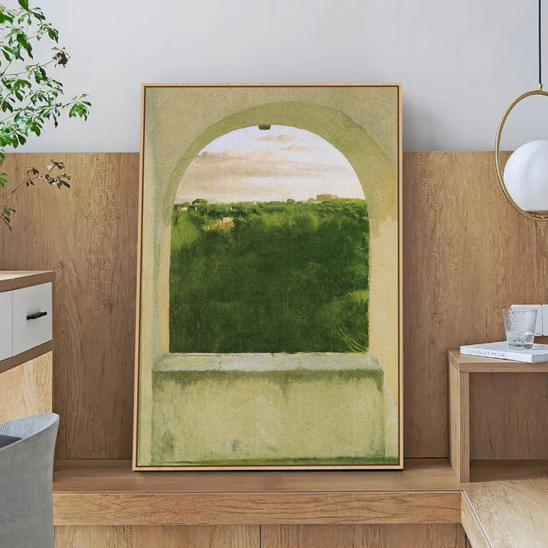 Tuscan Window - Vintage Wall Art Landscape Painting
