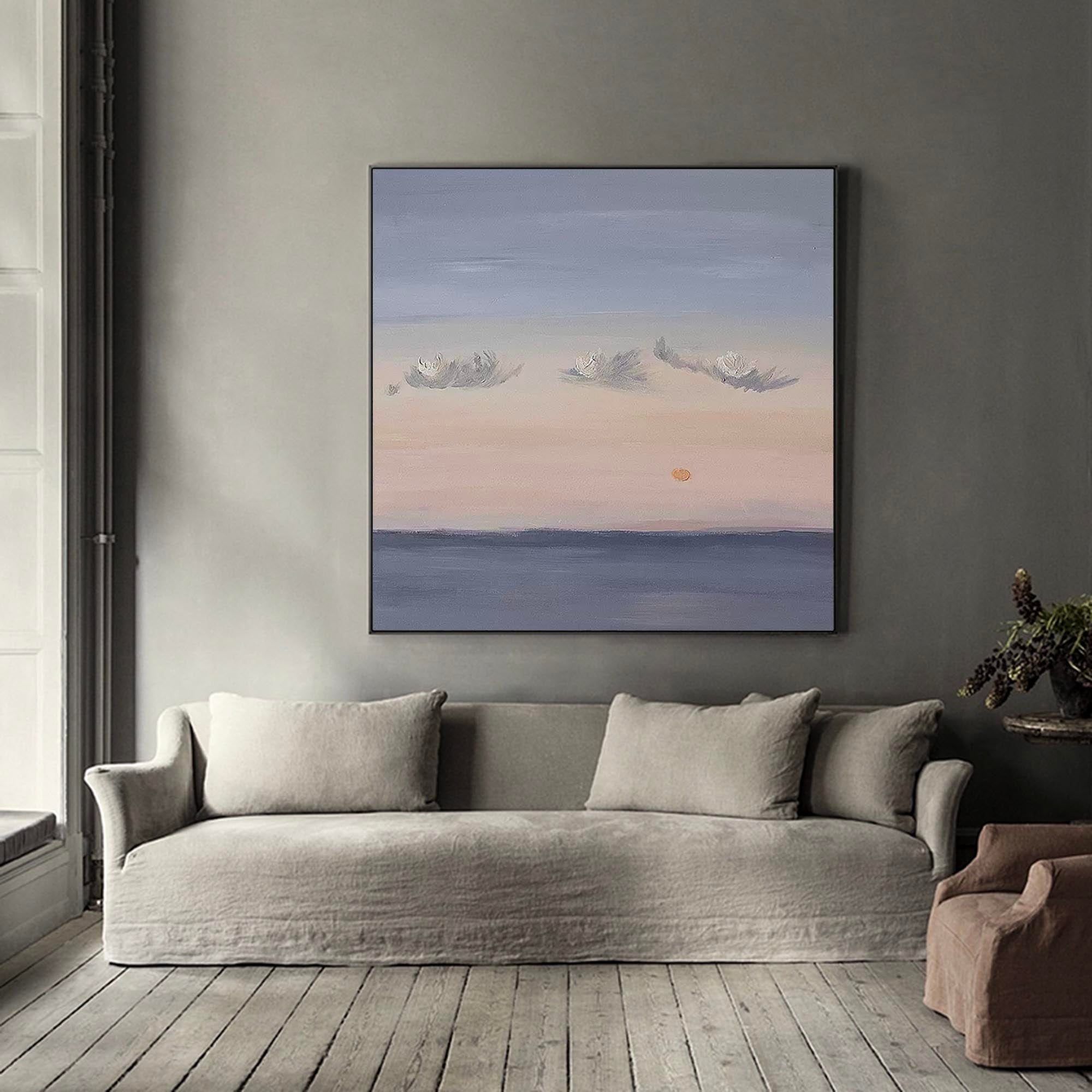 Morning Calm - Serene Minimalist Landscape Art of the Sea