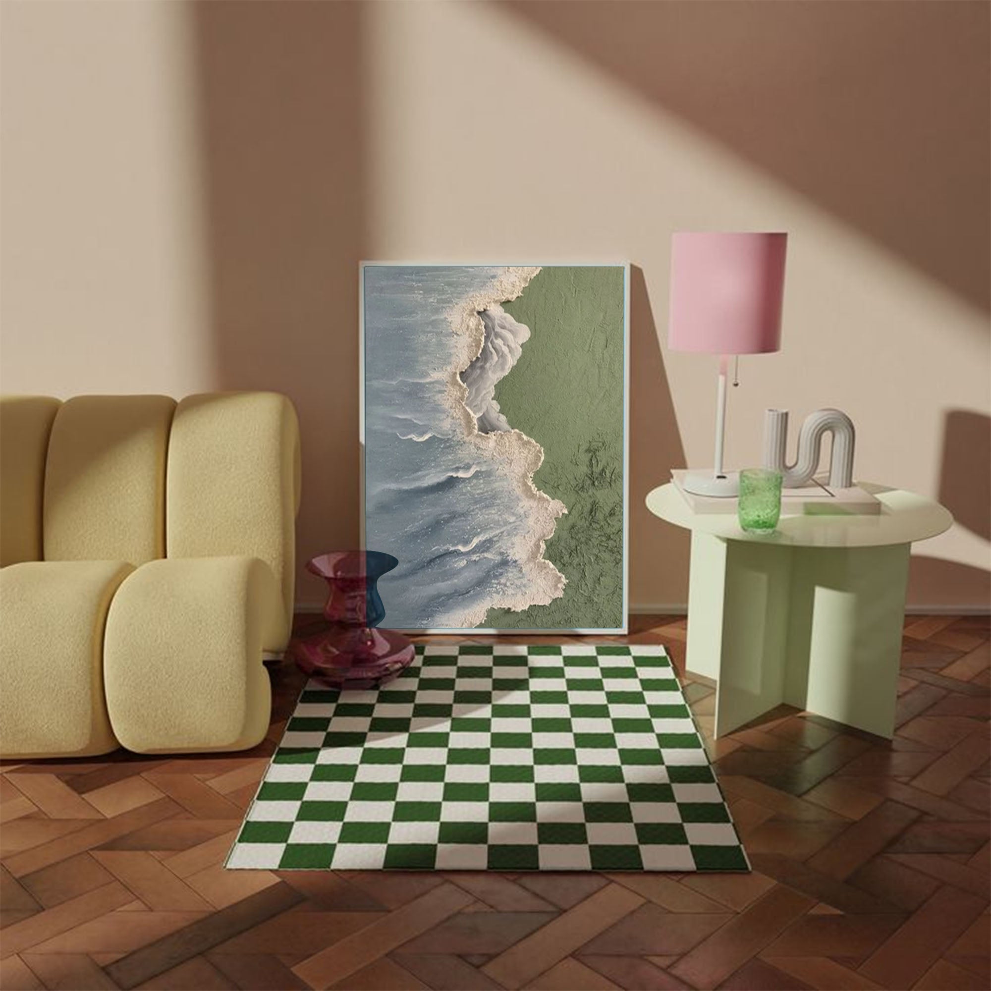 Coastal Relief - Ocean Wall Art 3D Textured Beach Canvas