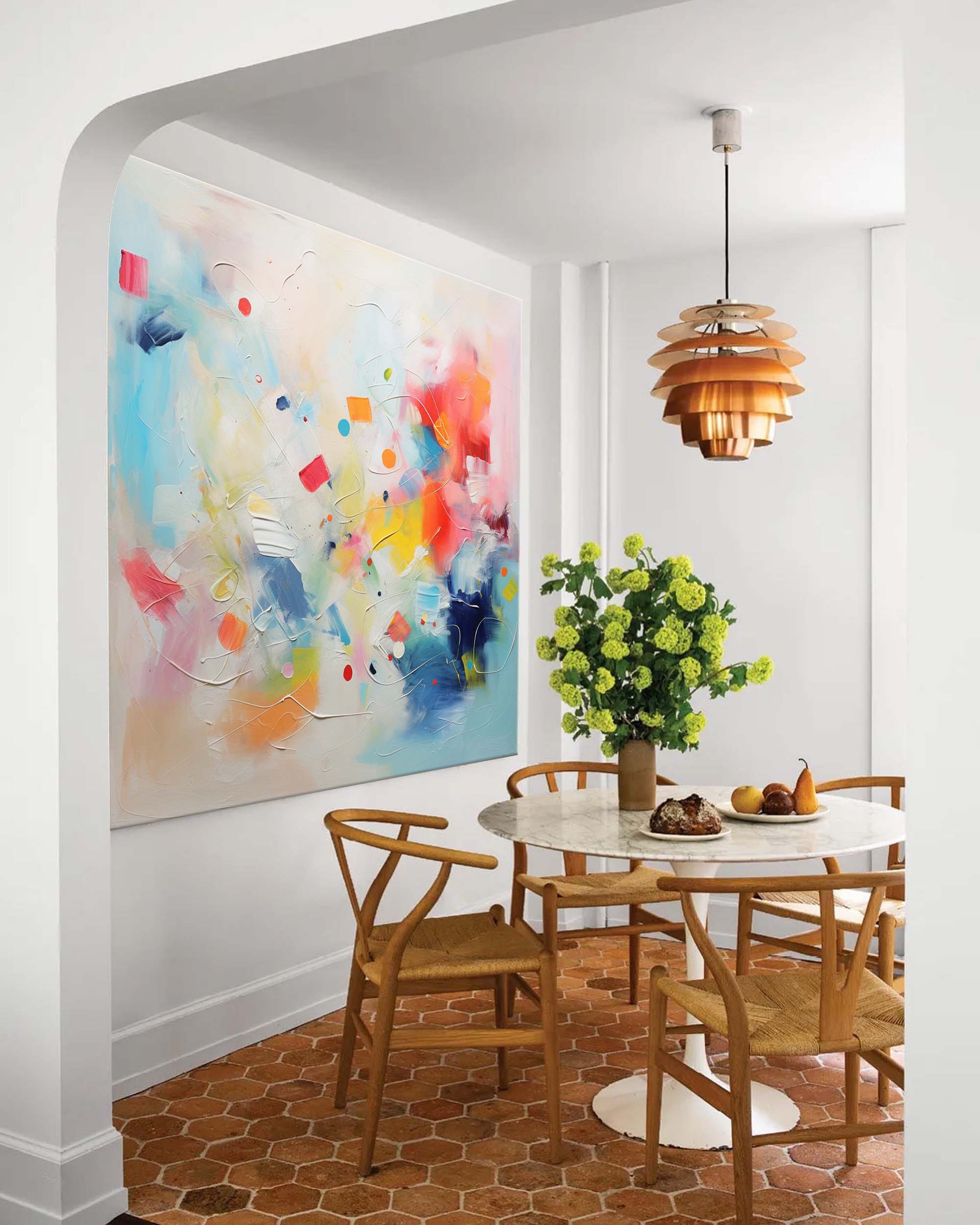 Joyful Chaos - Contemporary Abstract Art Painting, Colorful Modern Art