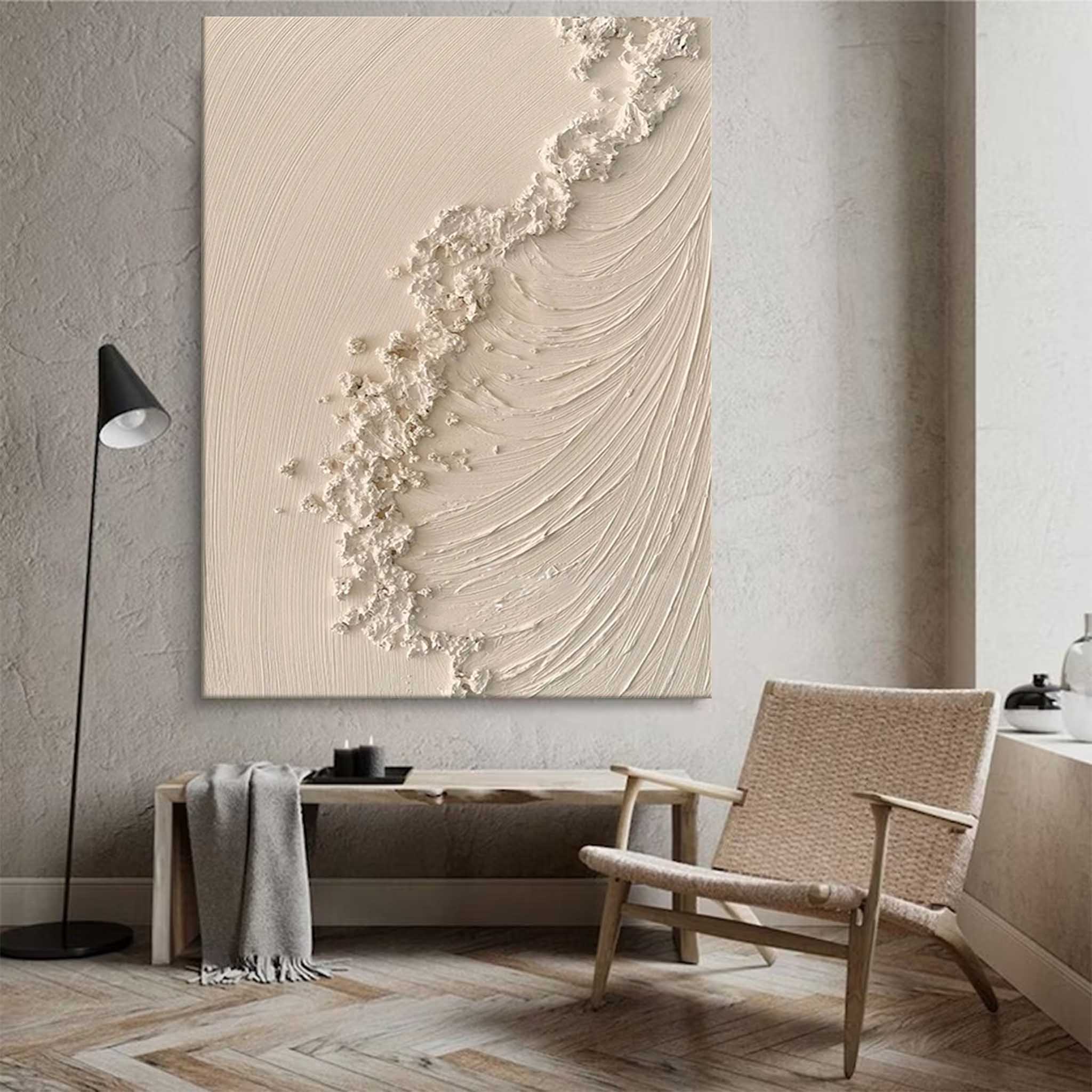 Zen Coast - Textured Beige Minimalist Wabi Sabi Wall Decor